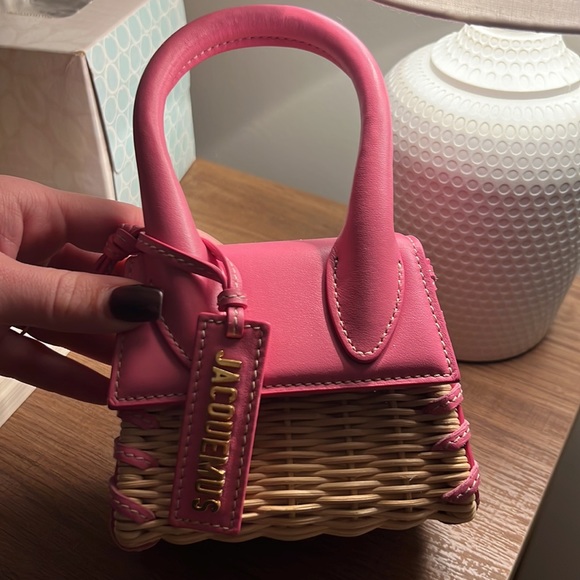 Jacquemus Le chiquito Osier Bag raffia and leather mini - Picture 5 of 8